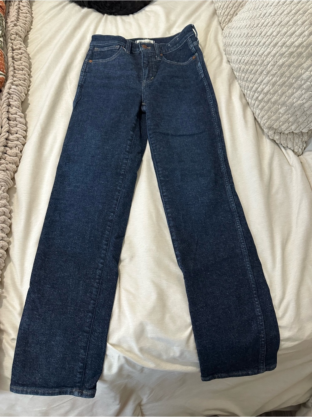 Madewell Dark Indigo Straight-Leg Jeans